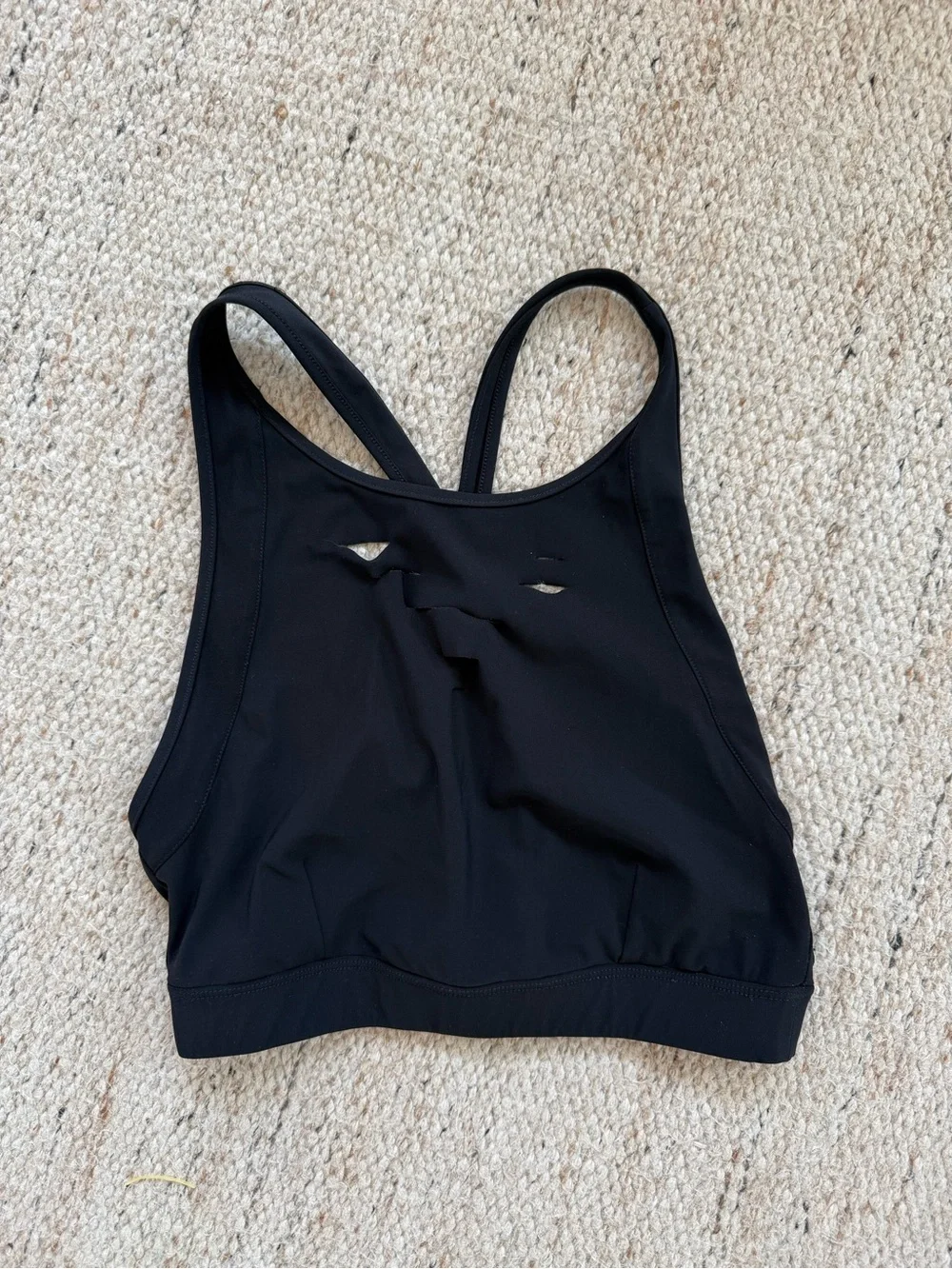 ALO Yoga High-Neck Cutout Sports Bralette - Black